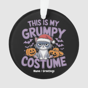Grumpy Cat Halloween Costume Funny Holiday Animal  Ornament