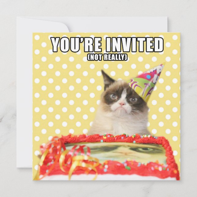 Grumpy Cat Invitations - You're Invited (Front)