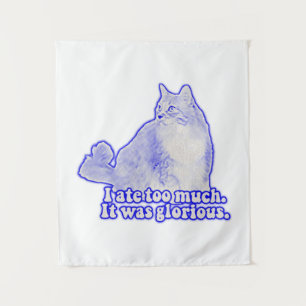 Grumpy cat meme for cat owners and kitten lovers tapestry