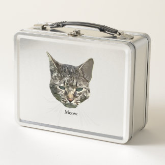 Grumpy cat metal lunch box