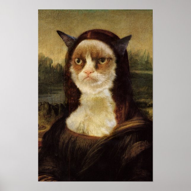 Grumpy Cat Mona Lisa Poster (Front)
