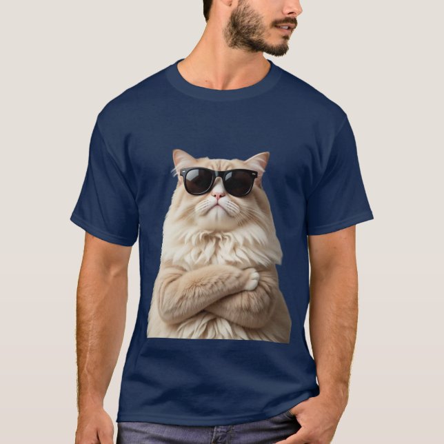 "Grumpy Cat Monday Mood – Funny Sarcastic Cat Love T-Shirt (Front)