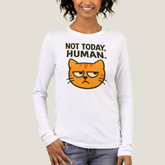 Grumpy Cat "Not Today Human" T-Shirt Tri-Blend Shirt (Front)