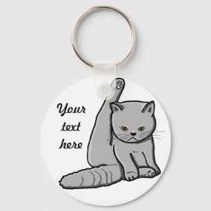 Grumpy Cat Personalized Key Ring