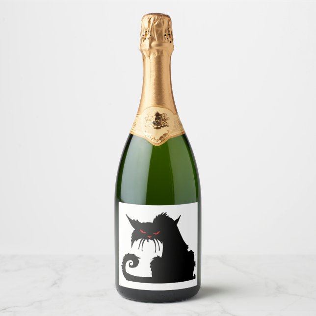 Grumpy cat    sparkling wine label (Front)
