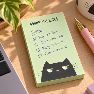 Grumpy Cat Sticky Notes Funny Cute Kawaii