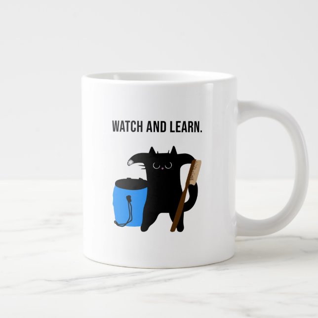 Grumpy Cat Teaches Climbing Collection Large Coffee Mug (Right)