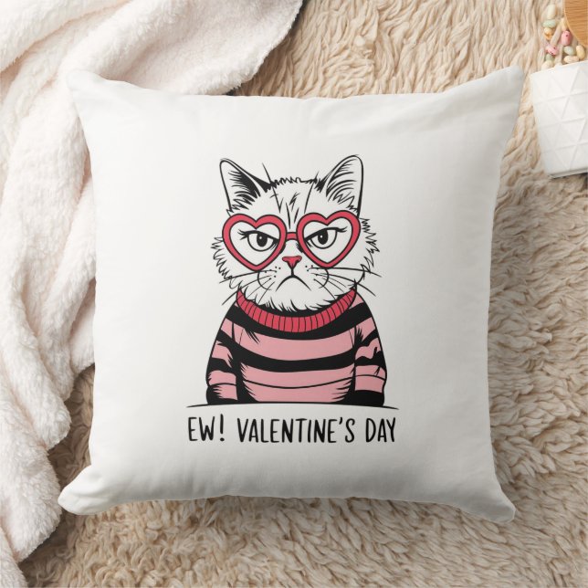 Grumpy Cat Valentine’s Day  Cushion (Blanket)