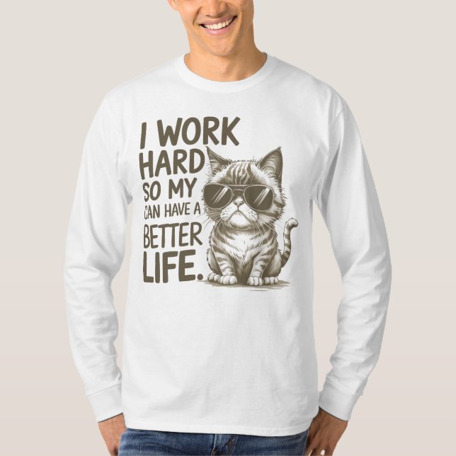 Grumpy cat wearing sunglasses with the phrase T-Shirt (Front)