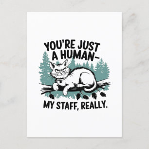 Grumpy Cat – 'You're Just a Human, My Staff Really Postcard