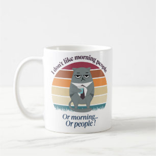 Grumpy Catful Coffee Morning Humour Design Mug