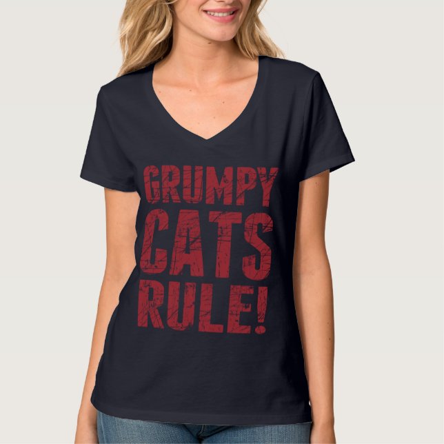 Grumpy Cats Rule! T-Shirt (Front)