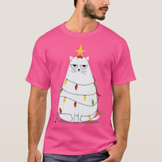 Grumpy Christmas Cat Gift Halloween Day Thanksgivi T-Shirt
