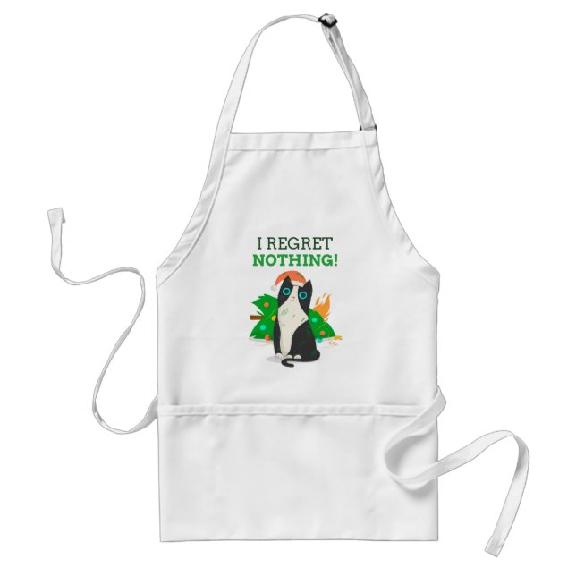 Grumpy Christmas Cat Standard Apron (Front)
