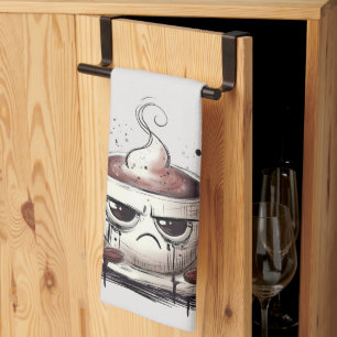 Grumpy Coffee Tea Towel
