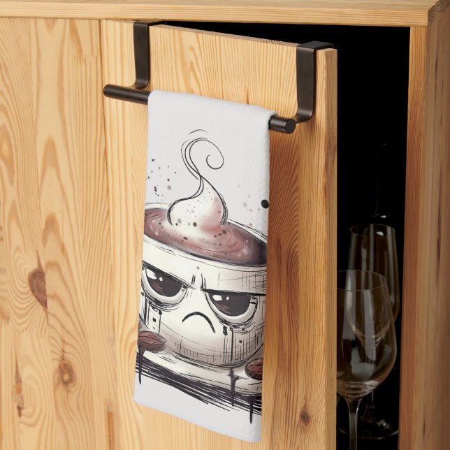 Grumpy Coffee Tea Towel (Thirds Fold)