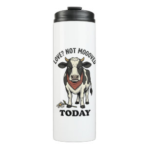 Grumpy Cow Valentine Moody Farm Humor Shirt Thermal Tumbler