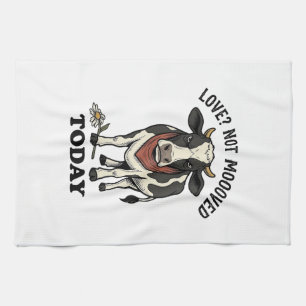 Grumpy Cow Valentine Moody Farm Humour Shirt Tea Towel