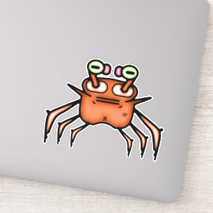 Grumpy Crab Funny Sticker