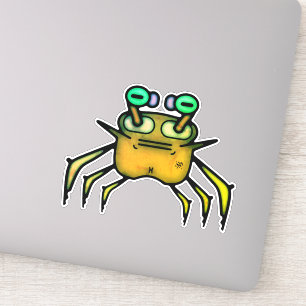 Grumpy Crab Funny Sticker