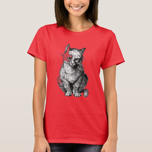 Grumpy Cute cat  animal   women shirt (Front)