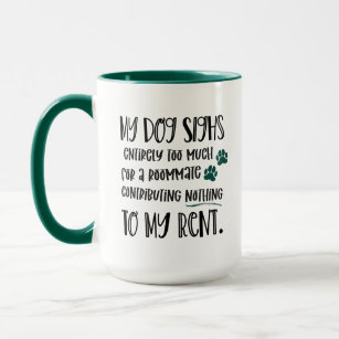 Grumpy Dog Funny Quote with Pet Photo Green  Mug