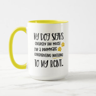 Grumpy Dog Funny Quote with Pet Photo Yellow  Mug