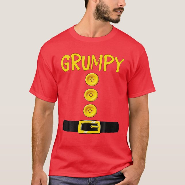 Grumpy Dwarf Halloween Costume Colour Matching Gru T-Shirt (Front)