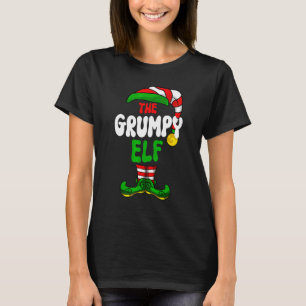 Grumpy Elf Pajama Matching Group Christmas Holiday T-Shirt