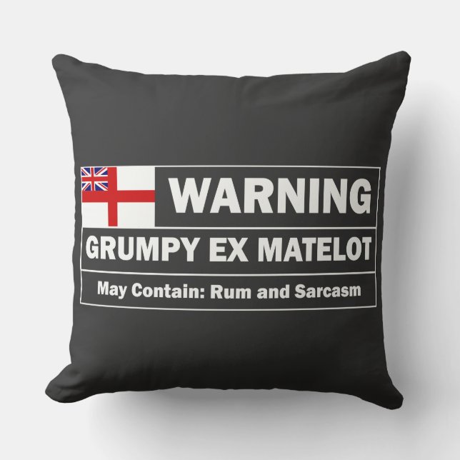 Grumpy ex Matelot  Cushion (Front)