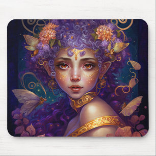Grumpy Fairy Pixie Fantasy Art Mouse Pad