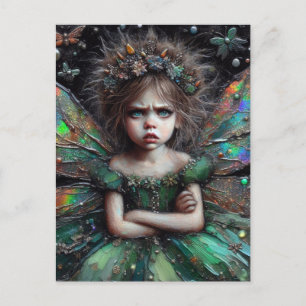 Grumpy Fairy Postcard