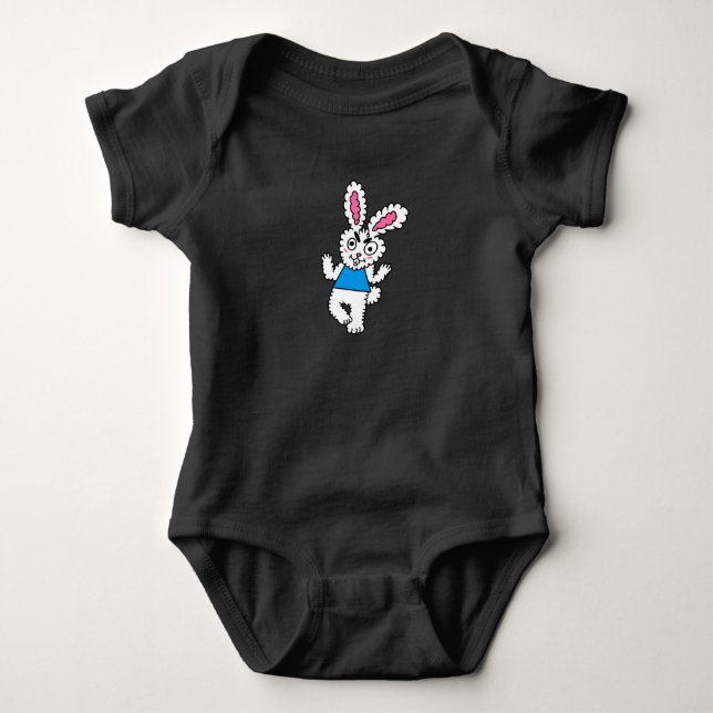 Grumpy Fluffy Bunny Baby Top (Front)