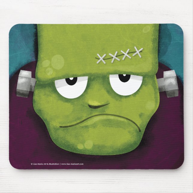 Grumpy Frankenstein Halloween Mousepads (Front)
