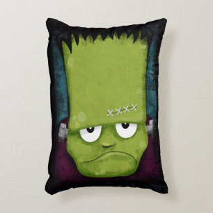 Grumpy Frankenstein's Monster Halloween Decorative Cushion