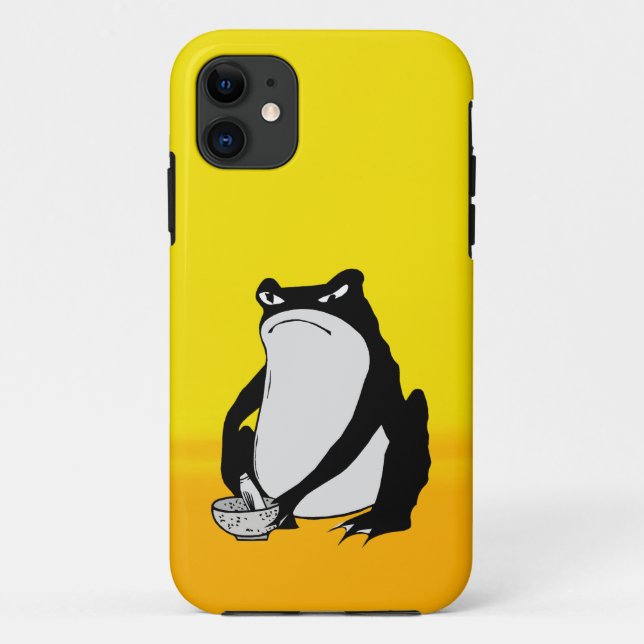 Grumpy Frog drawing Japanese art by Matsumoto Hoji Case-Mate iPhone Case (Back)