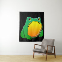 Grumpy Frog drawing Japanese art by Matsumoto Hoji