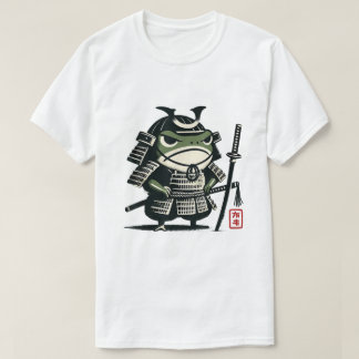 Grumpy Frog Samurai Japanese Ink Design T-Shirt