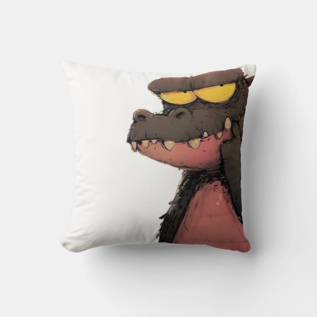 Grumpy Gator Cushion (Front)
