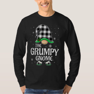 Grumpy Gnome Buffalo Plaid Christmas Matching Fami T-Shirt