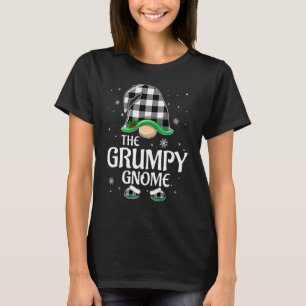 Grumpy Gnome Buffalo Plaid Christmas Matching Fami T-Shirt