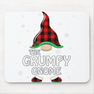Grumpy Gnome Buffalo Plaid Matching Family Christm Mouse Pad