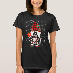 Grumpy Gnome Buffalo Plaid Matching Family Christm T-Shirt
