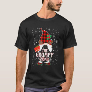Grumpy Gnome Buffalo Plaid Matching Family Christm T-Shirt