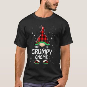 Grumpy Gnome Buffalo Plaid Matching Family Christm T-Shirt
