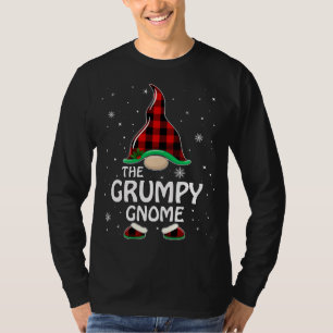 Grumpy Gnome Buffalo Plaid Matching Family Christm T-Shirt