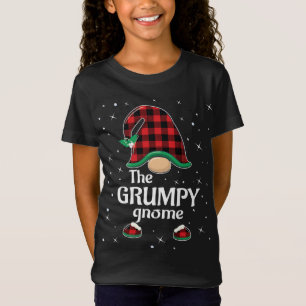 Grumpy Gnome Buffalo Plaid Matching Family Christm T-Shirt