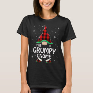 Grumpy Gnome Buffalo Plaid Matching Family Christm T-Shirt