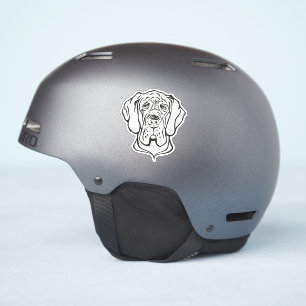 Grumpy Great Dane Face Black and White Design