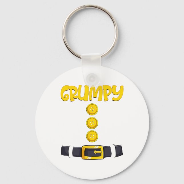 Grumpy Halloween Dwarf Costume Colour Matching  Key Ring (Front)